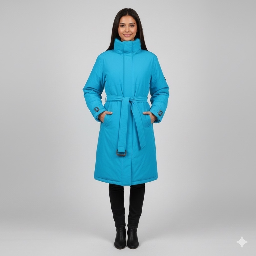 Vintage Blue Down Gore-Tex Duvet Midi Puffer Parka - Small